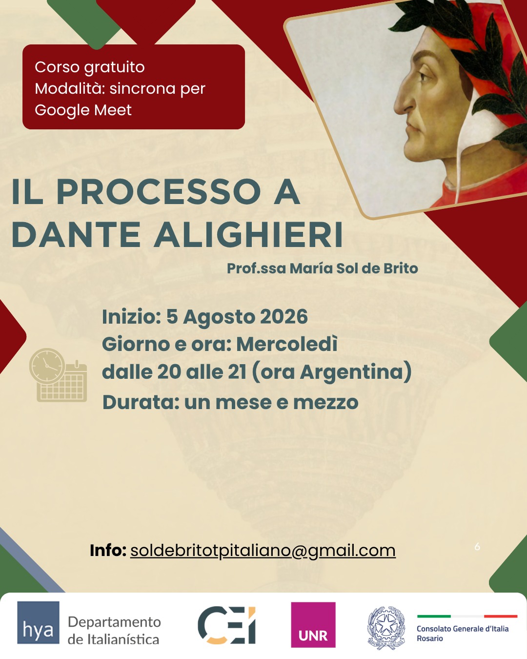 Flyer Il processo a dante Alighieri